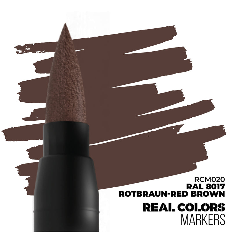 AK Interactive RCM020 Real Colors Markers - RAL 8017 Rotbraun-Red Brown