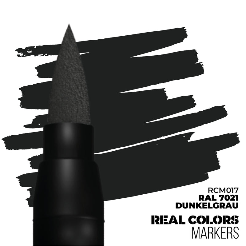 AK Interactive RCM017 Real Colors Markers - RAL 7021 Dunkelgrau