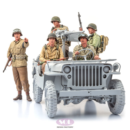 Sol Resin Factory MM570 1/16  WWII U.S. Army Infantry and military police in 1/4 ton Truck