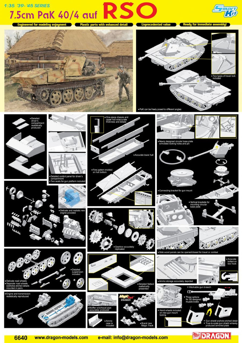 Dragon 6640 1/35 7,5cm PaK 40/4 auf RSO
