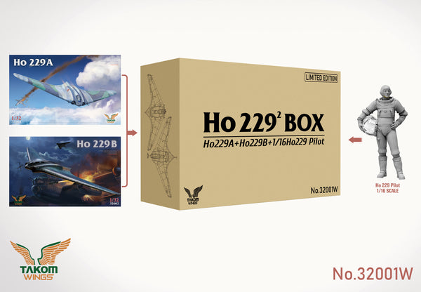 ***PRE-ORDER Takom wings 32001W 1/32 HORTON BIG BOX HO229A AND HO229B Horton Flying Wings PRE-ORDER ***