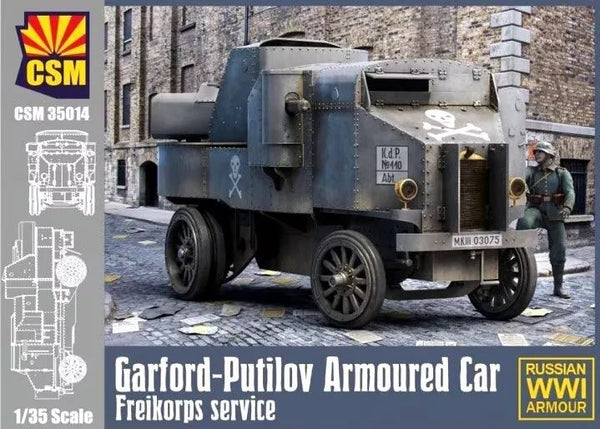 Copper State Models 35014 1/35 35014 Garford-Putilov Armored Car Freikorps Service