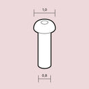 Scale Cars Online R024 1/24 Rivets 1,0 mm (round head) - 60 pcs.