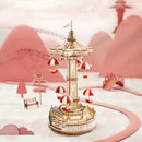 Robotime EA01 ROKR Parachute Tower DIY Music Box 3D Wooden Puzzle