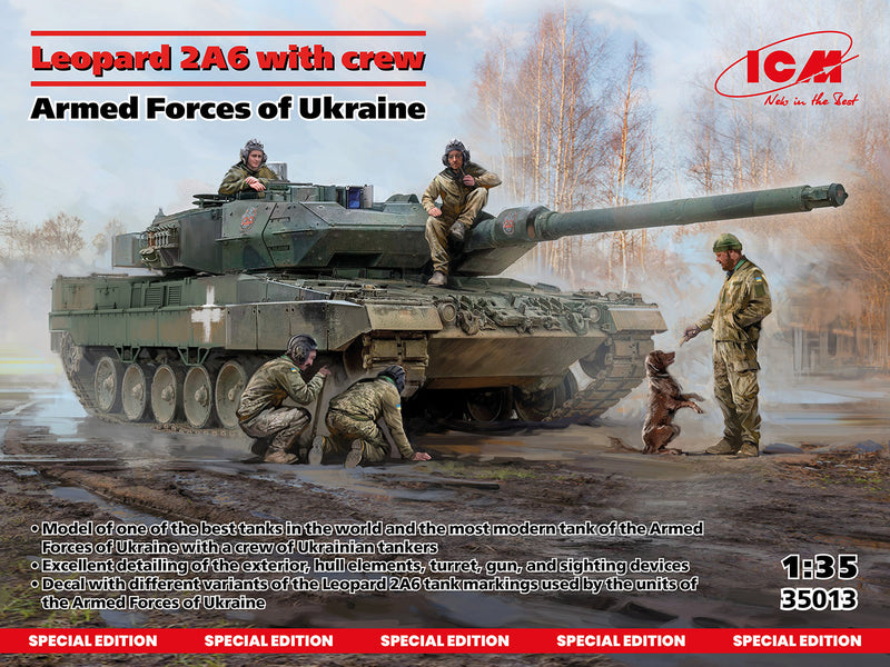 ICM 35013 1/35 Ukrainian Leopard 2A6 with crew