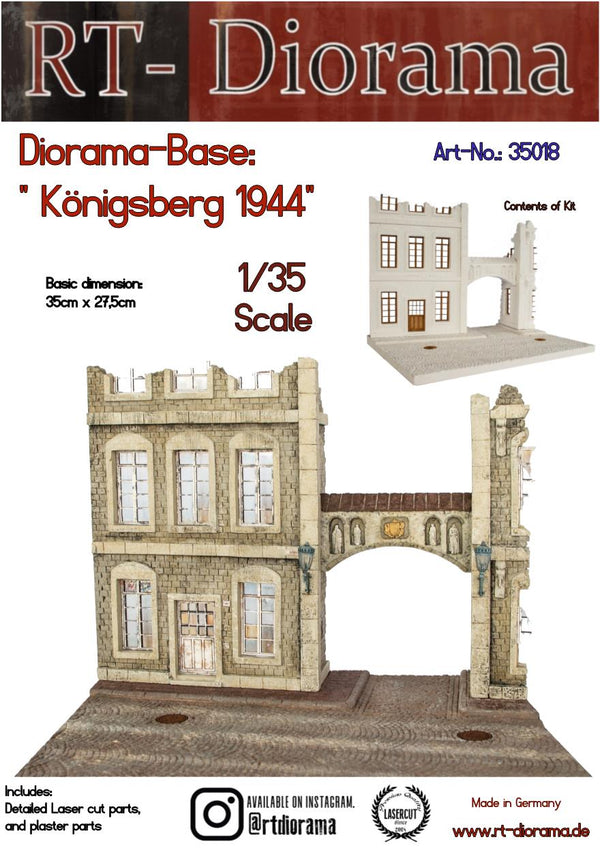 RT DIORAMA 35018 Diorama-Base: Königsberg 1944" 1/35  (Upgraded Ceramic Version)