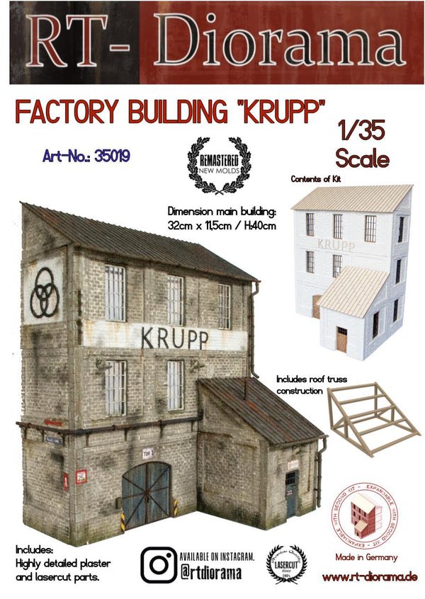 RT DIORAMA 35019 Factory Building "KRUPP" 1/35  (Upgraded Ceramic Version)