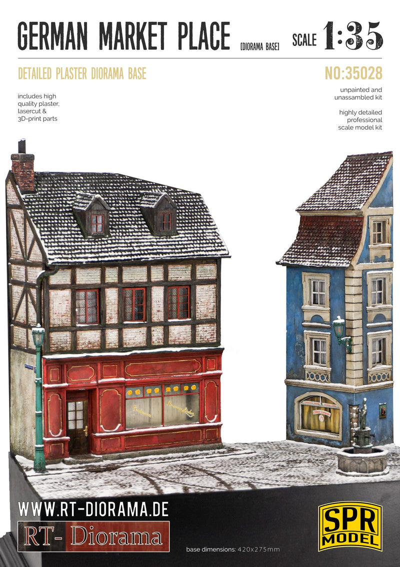 RT DIORAMA 35028 Diorama-Base: German market place   1/35 (Upgraded Ceramic Version)