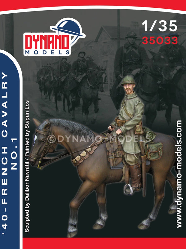 Dynamo DYM35033 1/35 French Cavalry No. 1- 1940 (1 figure & 1 horse)