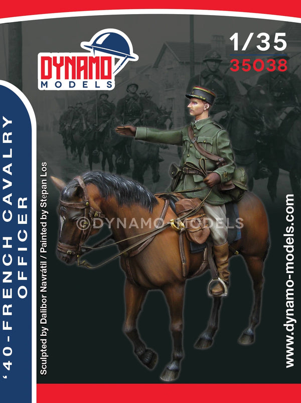 Dynamo DYM35038 1/35 French Cavalry Officer- 1940 (1 figure & 1 horse)