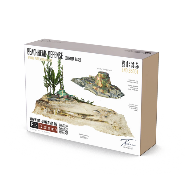 RT DIORAMA 35051 1/35 Beachhead Defense [Diorama Base]  (Upgraded Ceramic Version)