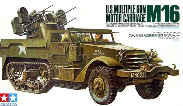 Tamiya 35081 1 35 U.s. Half Track M16 Multiple Gun Motor Carriage