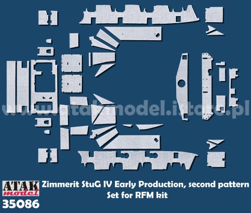 ATAK 35086 1/35 Zimmerit for StuG IV early prod. 2nd pattern (for RFM kit)