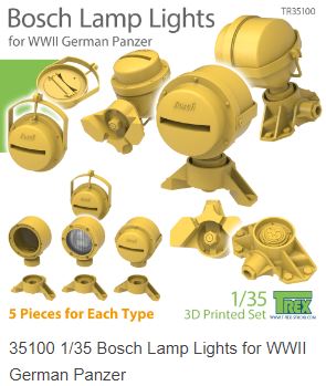 T-Rex 35100 1/35  Bosch Lamp lights for WWII German Panzers