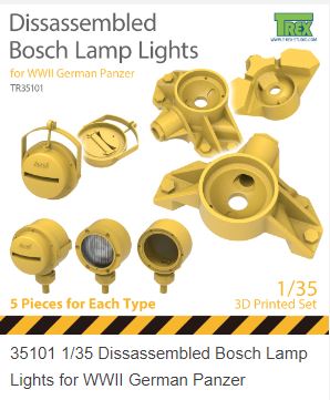 T-Rex 35101 1/35   Dissassembled Bosch Lamp lights for WWII German Panzers