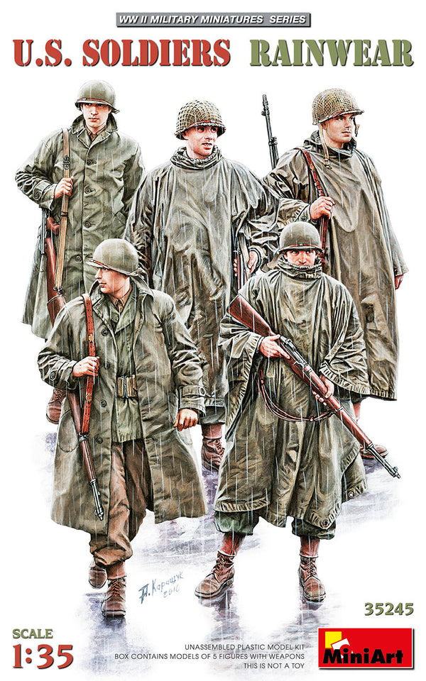 MiniArt 35245 1/35 U.S. Soldiers Rainwear WW II Military Miniatures