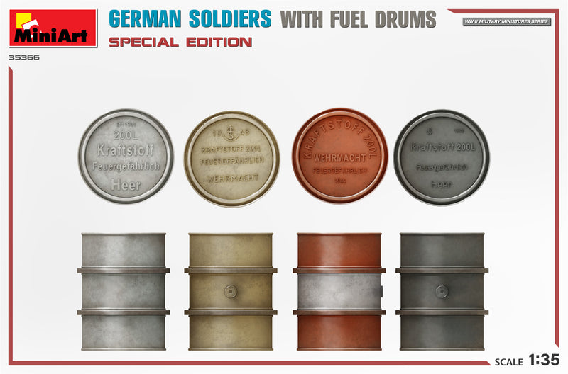 MiniArt 35366 1/35 German Soldiers with Fuel Drums - Special Edition