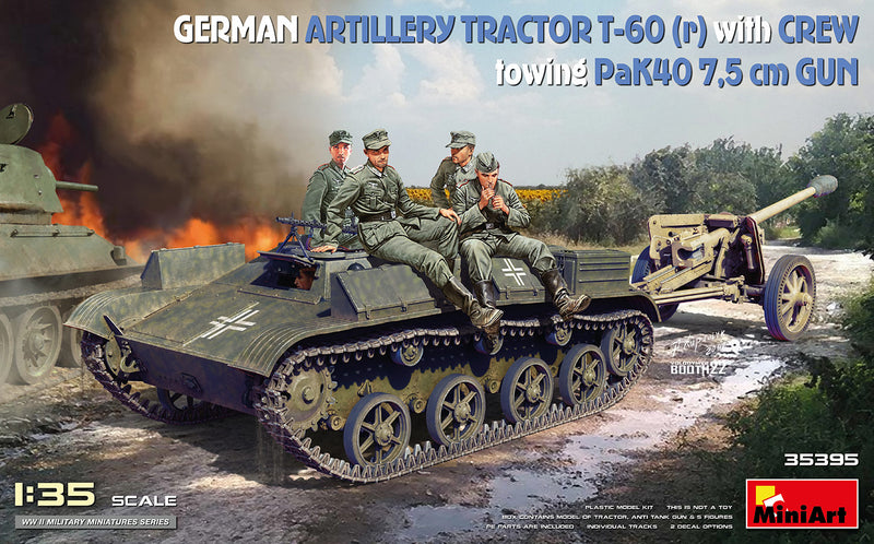 MiniArt 35395 1/35 T-60(r) & CREW Towing PaK40 GUN