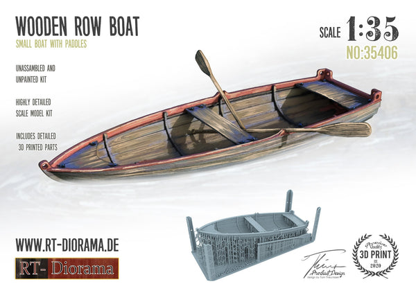 RT DIORAMA 35406 WOODEN ROW BOAT 1/35