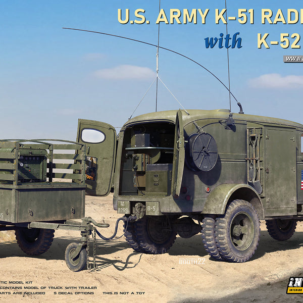 MiniArt 35418 1/35 US ARMY K-51 RADIO TRUCK WITH K-52 TRAILER. INTERIO