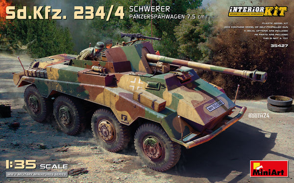 MiniArt 35427 1/35 Sd.Kfz. 234/4 SCHWERER PANZERSPAHWAGEN 7.5 cm INTERIOR KIT