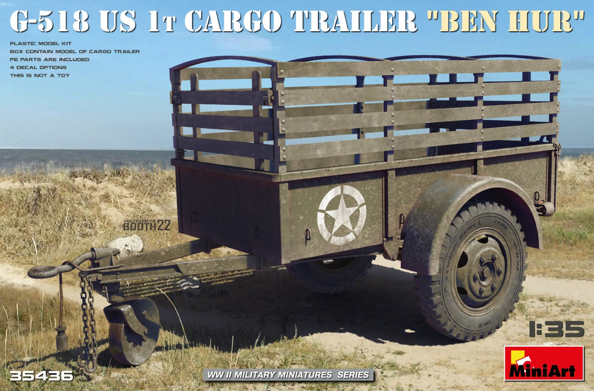 MiniArt 35436 1/35 G-518 US 1t Cargo Trailer ÒBEN HURÓ
