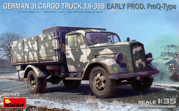 MiniArt 35445 1/35 GERMAN 3t CARGO TRUCK 3,6-36S EARLY PROD. PmQ-Type