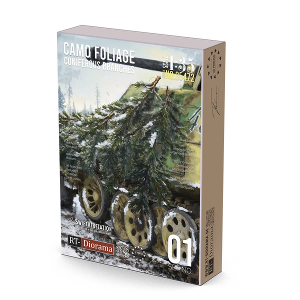 RT DIORAMA 35472 1/35 Coniferous Branches [Camo Foliage]