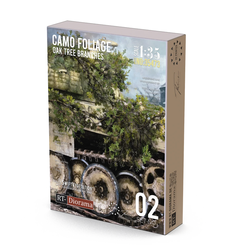 RT DIORAMA 35473 1/35 Oak Tree Branches [Camo Foliage]