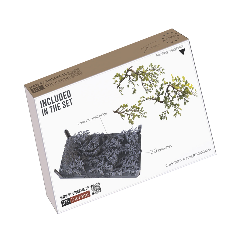 RT DIORAMA 35473 1/35 Oak Tree Branches [Camo Foliage]