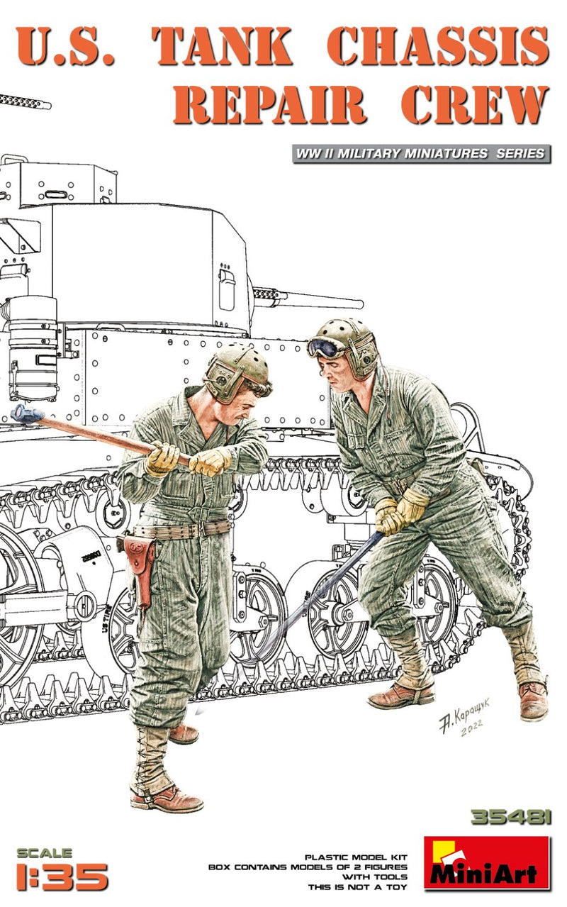 MiniArt 35481 1/35 U.S. Tank Chassis Repair Crew Plastic Model Kit