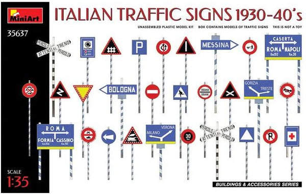 MiniArt 35637 1/35 Italian Traffic Signs 1930-40's