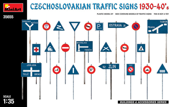 MiniArt 35655 1/35 Czechoslovakian Traffic Signs - 1930-40’s