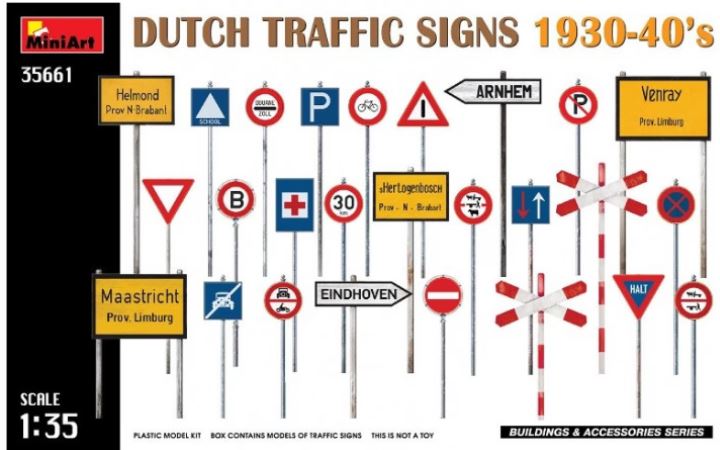 Miniart 35661 1/35 Dutch Traffic Signs 1930-40's