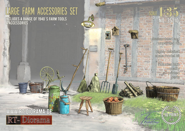 RT DIORAMA 35710 1/35 Large Farm Accessories Set