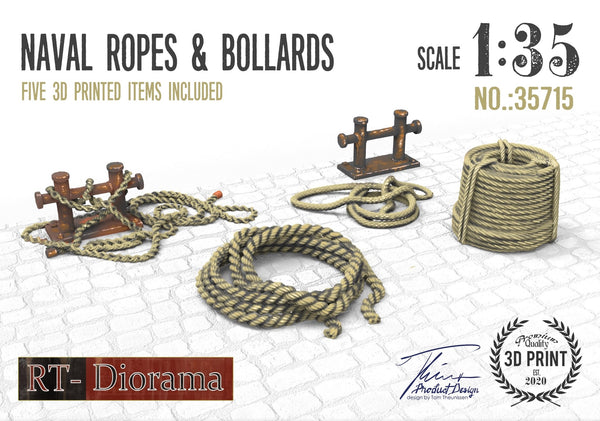 RT DIORAMA 35715 1/35 Naval Ropes & Bollards Set
