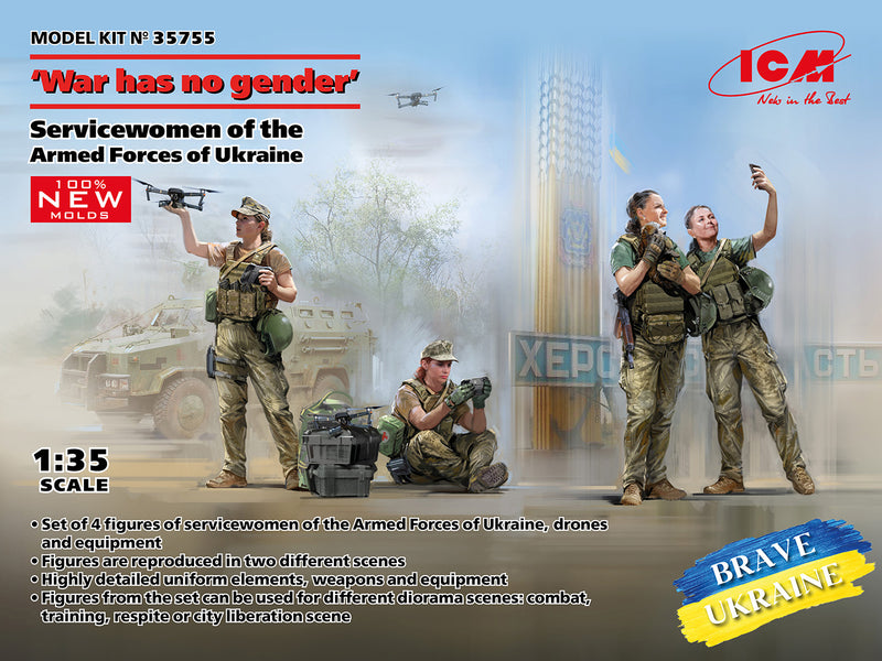 ICM 35755 1/35“War has no gender” Servicewomen Armed Forces Ukraine