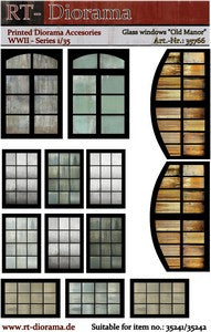 RT DIORAMA 35766 1/35 Printed Accessories: Glass windows