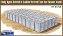 GECKO MODELS 1/35 35GM0157 Early Type British 4 Gallon Flimsies Petrol Tins Set