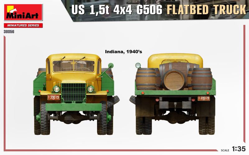 MiniArt 38056 1/35 U.S. 1,5t 4×4 G506 Flatbed Truck