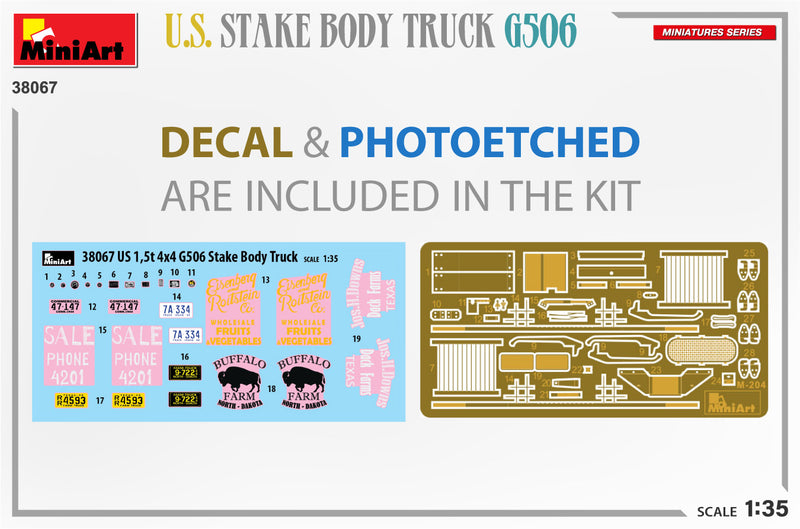 MiniArt 38067 1/35 U.S. Stake Body Truck G506