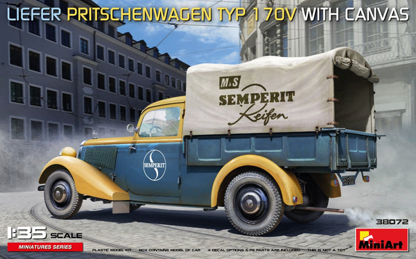 MiniArt 38072 1/35 Liefer Pritschenwagen TYP 170V with Canvas