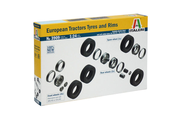 Italeri 3909 1/24 EUROPEAN TRACTORS TYRES and RIMS