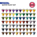 AK Interactive Quick Gen - Quick Paint Set 72 Colors (2 Brushes)