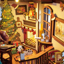 Robotime TGC07 Christmas Indoor Scene DIY Wooden 3D Puzzle Book Nook