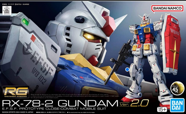 Bandai RG #40 1/144 RX-78-2 Gundam Ver.2.0 "Mobile Suit Gundam"