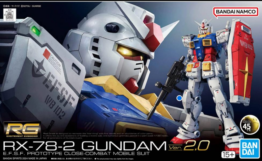 Bandai RG #40 1/144 RX-78-2 Gundam Ver.2.0 Bandai RG #40 1/144 RX-78-2 Gundam Ver.2.0