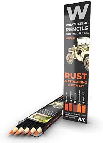 AK Interactive 10041 Rust & Streaking Weathering Pencil Set