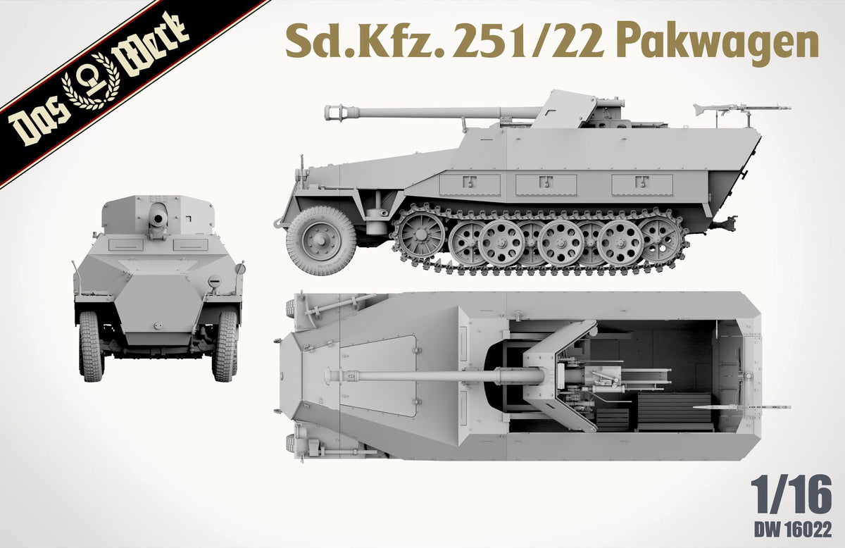 Das Werk 16022 1/16 Sd.Kfz. 251/22 PAKwagen German WWII