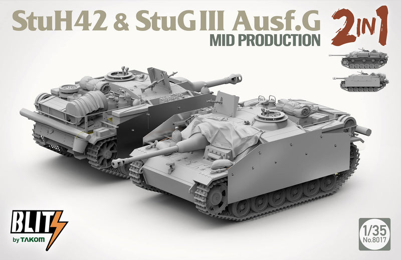 TAKOM 8017 1/35 StuH42&StuG III Ausf.G Mid Prodution 2 in 1